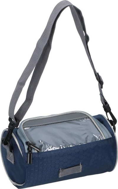 Çantë timoni për biçikletë Dunlop 2 in 1 Handlebar Bag 1042312, rezistente ndaj ujit, me xhep për smartphone, e zezë