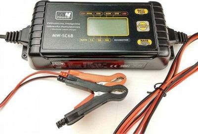 Karikues i zgjuar batterie MW Power MW-SC6B, 12V 24V, 6A, i zi