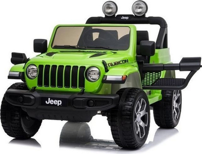 Veturë elektrike për fëmijë Lean Cars Jeep Wrangler Rubicon 4x4, bateri 12V, telekomandë, jeshile