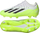 Këpucë futbolli Adidas X Crazyfast.3 FG Jr, për kalamaj, për fushë me bar natyral, të bardha me neon