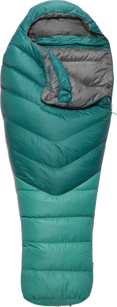 Thes gjumi për goca Rab Alpine 400, 400 g puhë 650 cuin, hapje nga e majta, jeshil