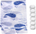 Perde dushi Bathroom Solutions Whale, poliester, 180x200 cm, e bardhë me blu