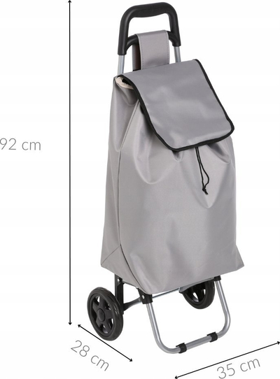 Колица за пазарување Watercolor Cart Gray, 30L, склоплива, сива