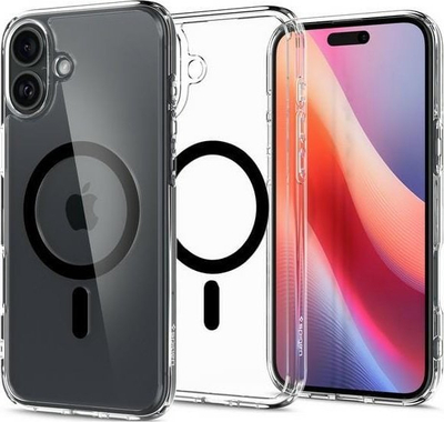 Kapak telefoni Spigen Ultra Hybrid MagSafe për iPhone 16 Plus, i zi