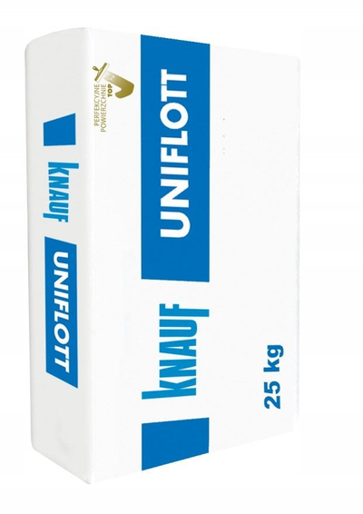 Masë mbushëse Knauf Uniflott, 25kg, për fuga gipsi, e bardhë
