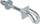 Hook për kllapa Extralink EX.6464, 16/200 mm, metalik