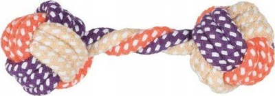 Lodër për qen Hobby Dog, litar në formë hanteli 15 cm, ngjyra përzier