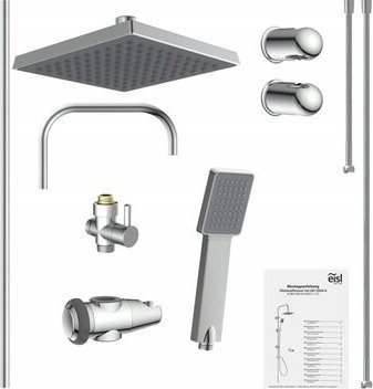Set dushi EISL EASY ENERGY, sistem me kokë tavan, dush dore, krom