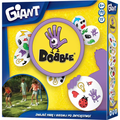 Друштвена игра Rebel Dobble Giant, 20 карти, за семејство, повеќебојна