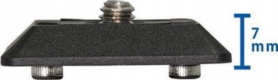 Pllakë quick release Velbon QB-3AS, vidë 1/4", kompatibile Arca Swiss, e zezë