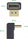 Adapter DisplayPort InLine, mashkull në femër, me kënd lart, 4K 60Hz, i zi