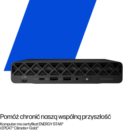 Kompjuter mini HP EliteDesk 8 Mini G1i AI, Intel Core Ultra 7 265T, 16GB RAM, 1TB SSD, i zi