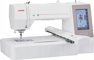 Makineri qëndisje Janome Memory Craft 550E, ekran me prekje, fushë 200 x 360 mm, e bardhë