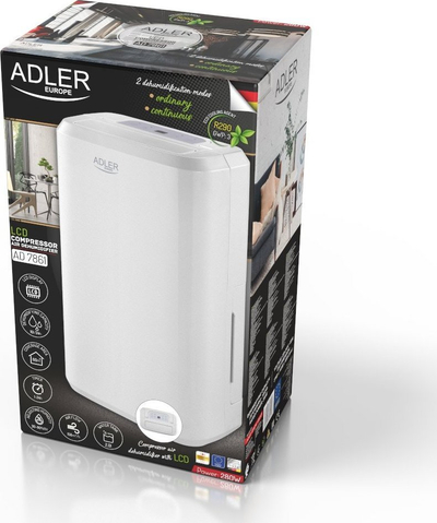 Avullues lagështie me kompresor Midea 10L, kapacitet 10L 24h, i bardhë