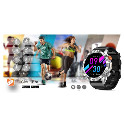 Ora e zgjuar Mski Gravity GT20 4, ekran 1.43\" AMOLED, Bluetooth Call, argjendt me rrip portokalli