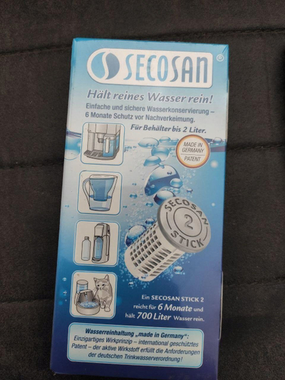 Shkop higjienizimi uji Secosan Stick 2, deri 700L, për depozitë deri 2L, i bardhë