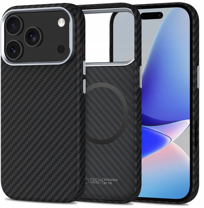 Mbulesë telefoni Tech-Protect Ion Carbon MagSafe, për iPhone 17 Pro Max, gri e zezë