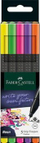 Set stilolapsash Faber Castell Grip Finepen Neon, 5 copë, ngjyra neon