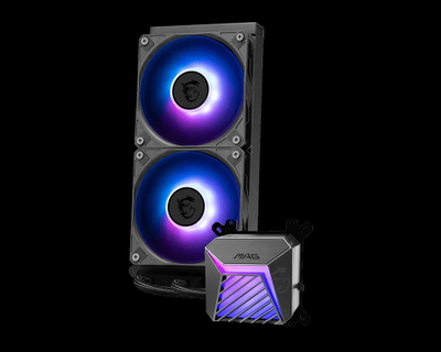 Ftohës uji CPU MSI MAG CoreLiquid A15 240, radiator 240mm, ARGB, gri