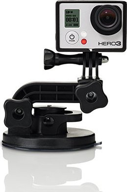 Mbajtëse me vakum për kamera aksion GoPro Suction Cup V3, universale, e zezë