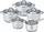 Set tenxheresh inox Klausberg KB-7697, 10 pjesë, 2.1 deri 6.6L, argjendtë