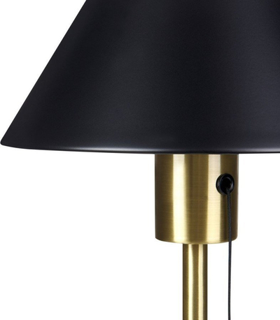 Lampë tavoline Beliani CAPARO, metal, e zezë dhe ari