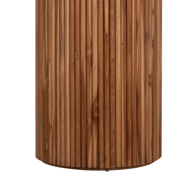 Tavolinë ngrënieje Roder HM9896, rrumbullakët, diametër 130cm, dru teak natyral
