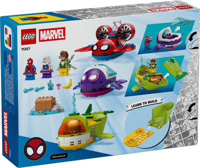 Lodra LEGO Marvel 11207 Spidey Underwater Vehicles, set ndërtimi, për fëmijë 4+