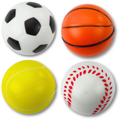 Set toptha sportivë prej shkumëze, 6 cm, 4 copë, shumëngjyrëshe