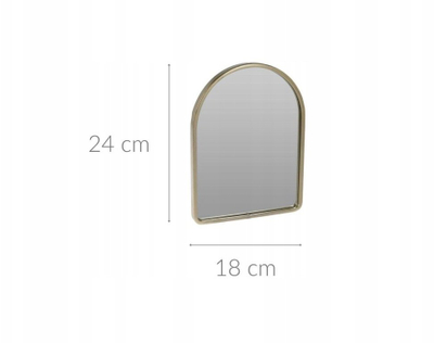 Pasqyrë dekorative Home Styling Collection Little Window, 18x24cm, kornizë metalike ari