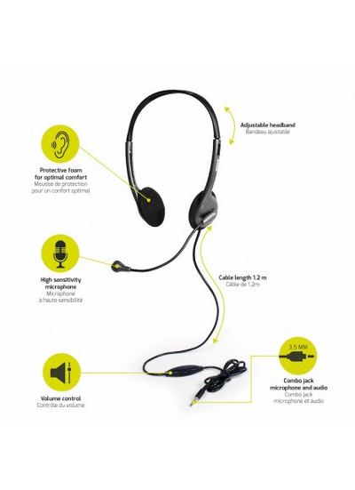 Kufje PORT Designs Stereo, të zeza