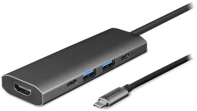 Докинг станица Чифтец DSC-502, USB Type C, сива