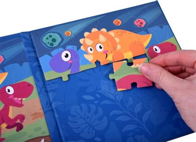 Liber puzzle magnetik Colorido Dinosaurs ZA4268, 20 pjesë, për fëmijë 3+
