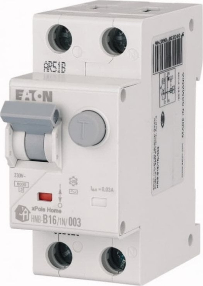 Ndërprerës diferencial Eaton xPole Home HNB B13/1N/003-A, 2P, 13A, 30 mA