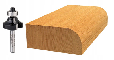 Freza skajuese Bosch Edge R16.2, bisht 6mm, me kushinetë, e zezë