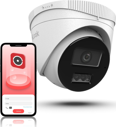 Kamerë IP HiLook IPCAM-T4-30DL, 4MP, PoE, lente 2.8mm, e bardhë