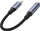 Adapter audio Unitek Lightning në 3.5 mm, kabllo e shkurtër, argjendtë me të zezë