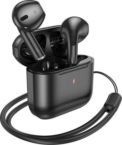 Kufje pa tela Hoco EW53 Lucky, Bluetooth 5.3, me kuti karikimi, të zeza