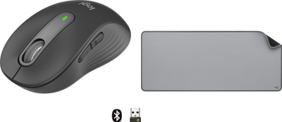 Maus Logitech M650, pa tela, optik, gri grafit