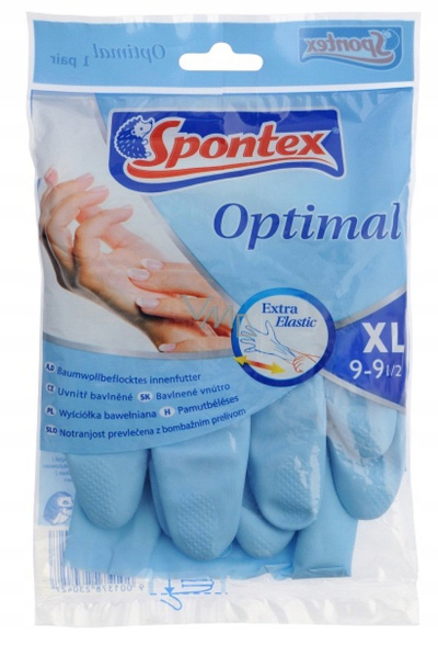 Doreza gome Spontex Optimal, madhësi XL, 1 palë, të verdha