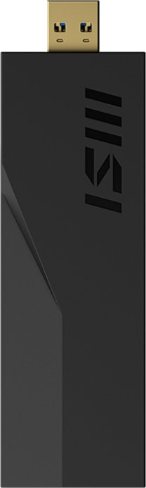WiFi адаптер MSI BE6500, USB 3.2 Gen 1, WiFi 7, црн