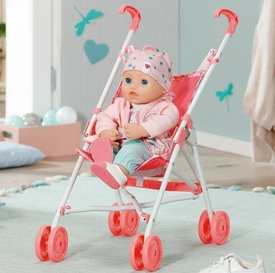 Кола за кукла Zapf Baby Annabell Stroller, склоплива, 53cm, розова