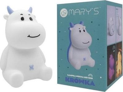 Lampë nate MARY'S Little Cow, LED, me bateri që rimbushet, blu