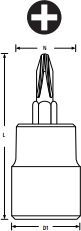 Prizë bit kryq Stanley Phillips 1/4", PH3 x 32 mm (STMT73238-8B)