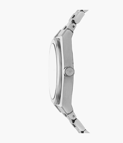Orë për meshkuj Emporio Armani, e argjendtë