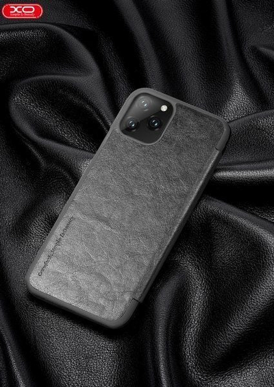 Hapëse telefoni DCO Flip Cover Leather për iPhone 11 Pro Max, lëkurë, e zezë
