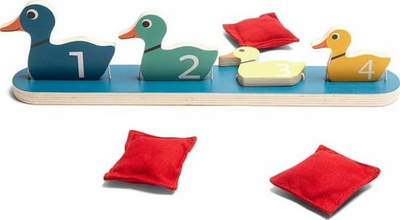Lojë tavoline BS Toys GA454 Ducks in a Row, set me rosakë, për fëmijë