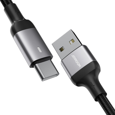 Kabllo USB Joyroom JYR661, USB A me USB C, 1.2 m, 3A, e zezë