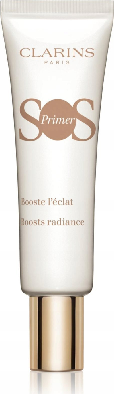 Primer fytyre Clarins SOS Primer White, hidratues, për shkëlqim, i bardhë