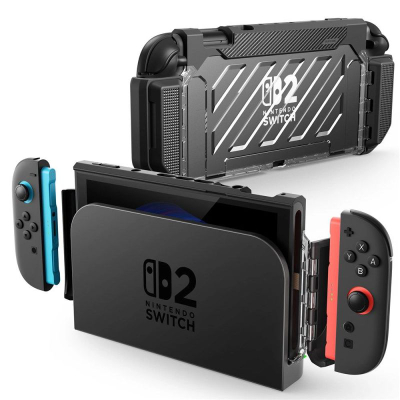 Kuti mbrojtëse SUPCASE Unicorn Beetle PRO për Nintendo Switch 2, me mbajtëse, e zezë